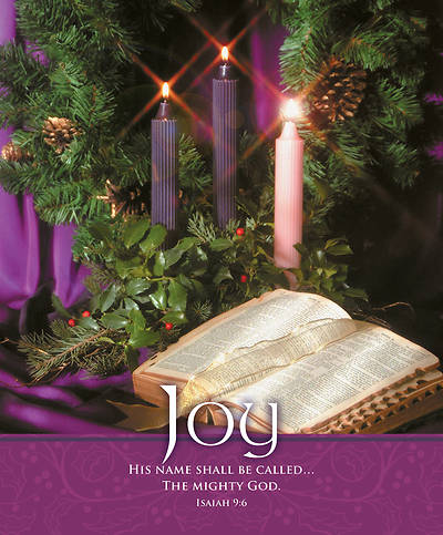 Picture of Joy Bible and Wreath Advent Legal Size Bulletin