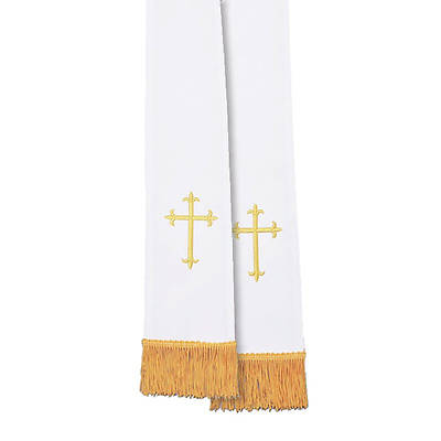 Stole Clergy Polyester Reversible Red/White