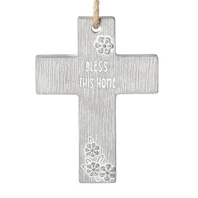 Picture of Bless This Home Cement Cross 4"