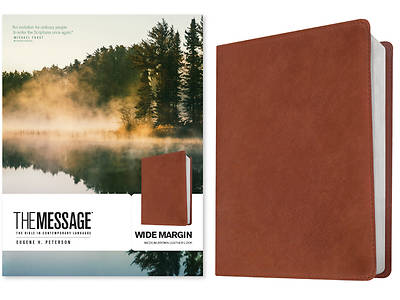 Picture of The Message Wide Margin Bible (Leather-Look, Medium Brown)