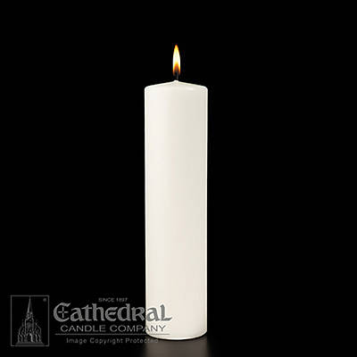 Plain White Christ Candle 3" x 12"