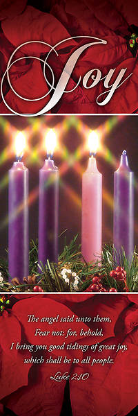 Picture of Joy Advent Wreath 2' X 6" Fabric Banner