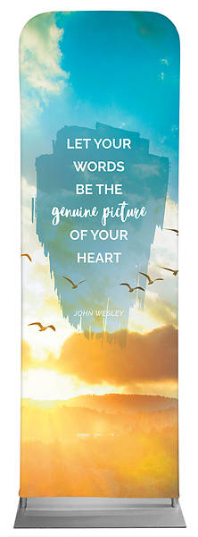 Let Your Words Nature Scene Words of Wesley Sleeve Banner