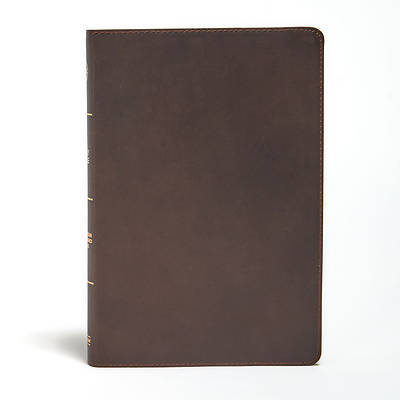 Picture of CSB Large Print Ultrathin Reference Bible, Brown Genuine Leather, Black Letter Ed