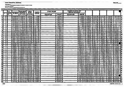 Picture of Cash Receipts Journal Sheets