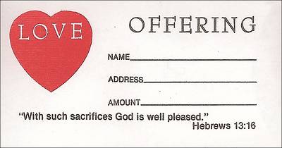 Picture of Love Offering Envelope - Regular Size