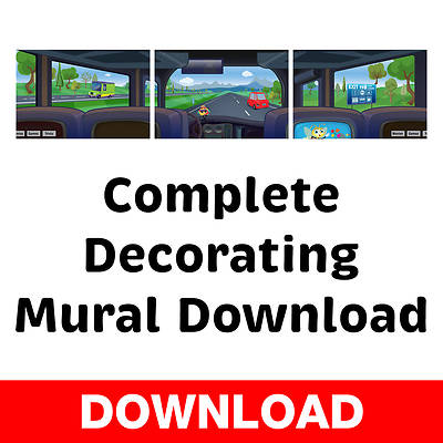 Picture of VBS 2025 Road Trip Decorating Murals - Complete Decorating Mural Download (9 Panels Tile to 6' x 27')