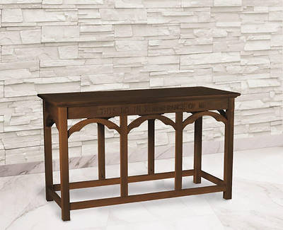 Picture of Large Engraved Communion Table - Walnut Stain