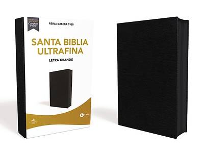 Reina Valera 1960 Santa Biblia Ultrafina Letra Grande, Piel Fabricada, Negro, Con Cierre, Edición Letra Roja