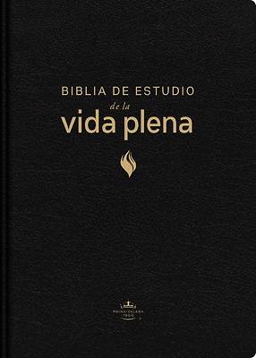 Picture of Rvr60, Biblia de Estudio de la Vida Plena, Edición Clásica, Piel Fabricada, Negro, Palabras de Jesús En Rojo, Comfort Print