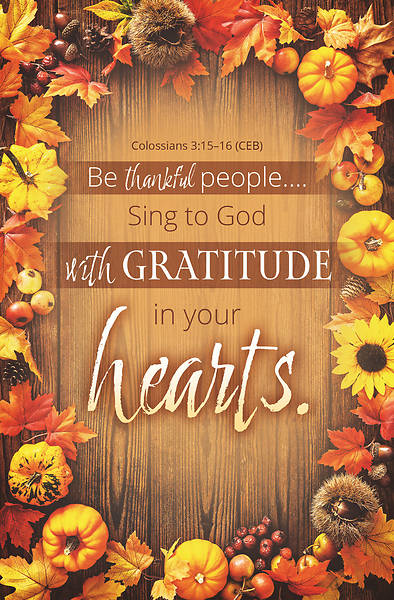 Gratitude in Your Heart Thanksgiving Bulletin