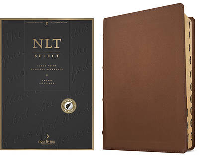Picture of NLT Select Large Print Thinline Reference Bible, Filament Enabled (Goatskin Leather, Brown, Indexed, Red Letter)