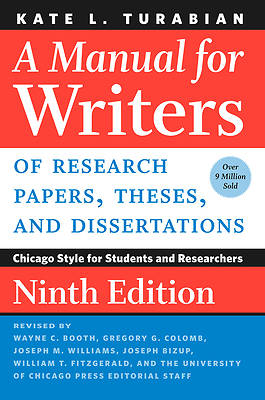 A Manual for Writers of Research Papers Theses and Dissertations Ninth Edition