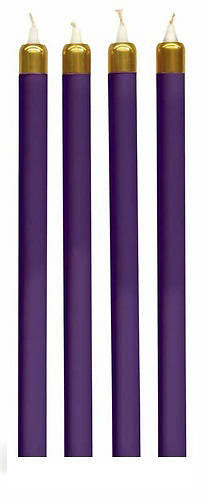 Picture of Advent Tube Candles Set of 4 Purple 13 3/8" x 1 1/2"