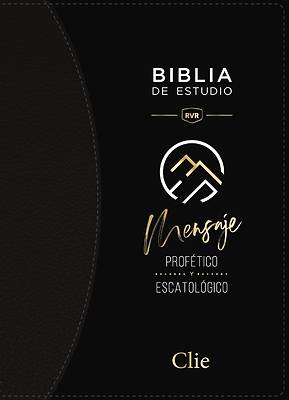 Reina Valera Revisada Biblia de Estudio del Mensaje Profético, Leathersoft, Negro, Interior a DOS Colores, Con Índice