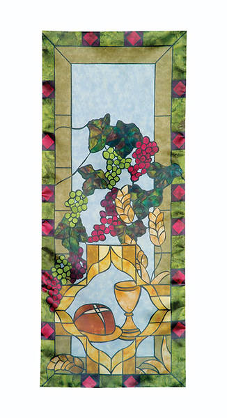 Picture of Stained Glass Communion Parament Set Pulpit Scarf