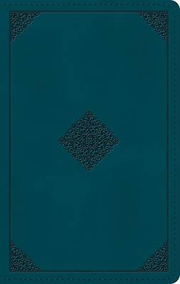 Picture of ESV Giant Print Personal Size Bible, Red Letter (Trutone, Deep Teal, Emblem Design)