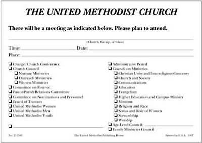 Notice of Meeting Cards (Pkg of 100)