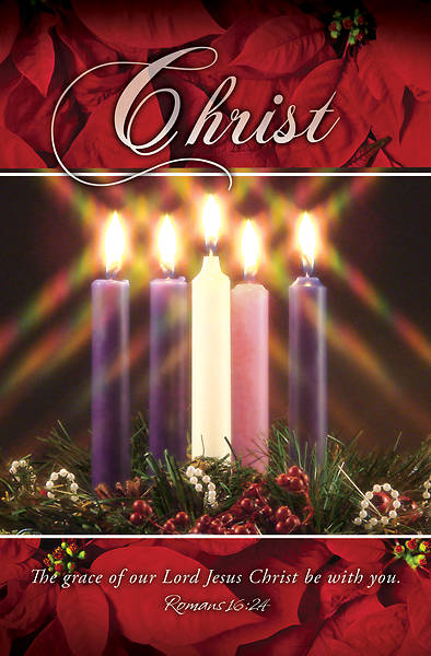 Picture of Christ Advent Wreath Regular Size Bulletin