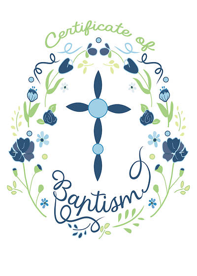 Picture of Children's Baptism Certificate