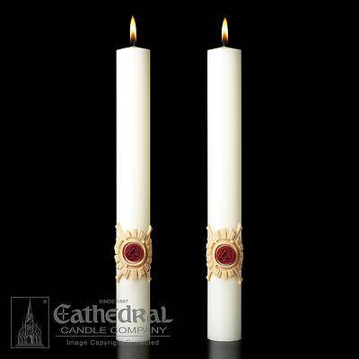 Picture of Holy Trinity Complementing Altar Candles