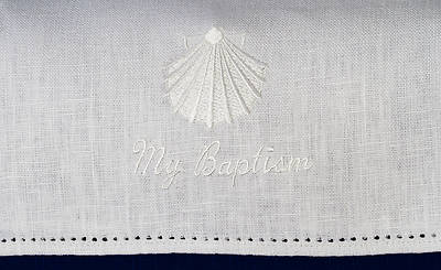 Picture of Baptismal Napkin with Shell and My Baptism