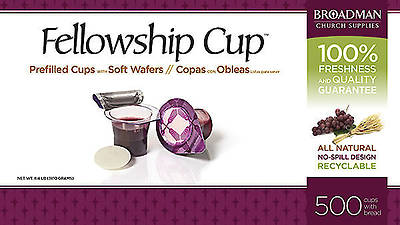 Fellowship Cup Prefilled Disposable Communion Wafer and Juice - 500 pack