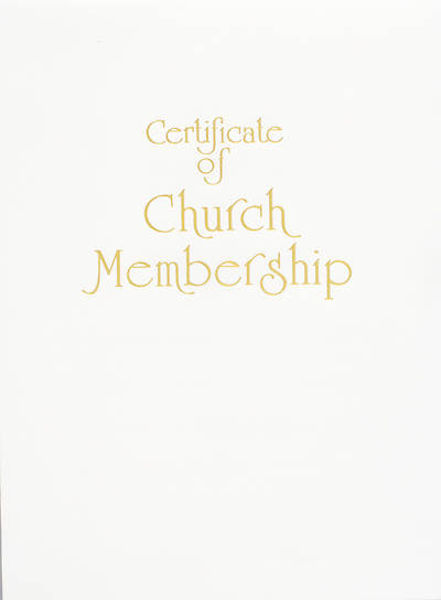 Contemporary Steel-Engraved Church Membership Certificate (Pkg of 3)