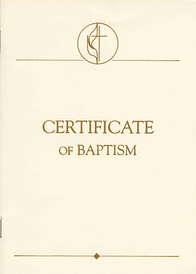 United Methodist Covenant I Youth & Adult Baptism Certificates (Pkg of 3)