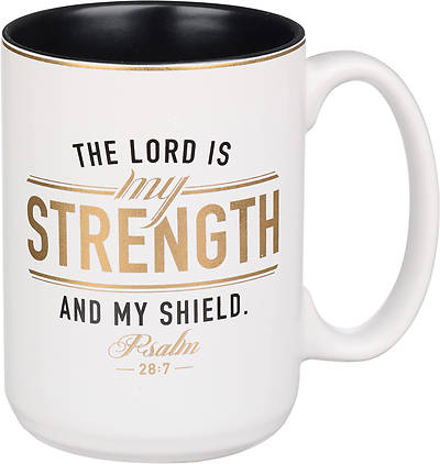 Picture of Christian Art Gifts Ceramic Mug for Men the Lord Is My Strength - Psalm 28