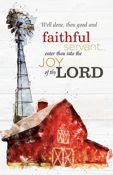 Picture of Faithful Servant Funeral Regular Size Bulletin