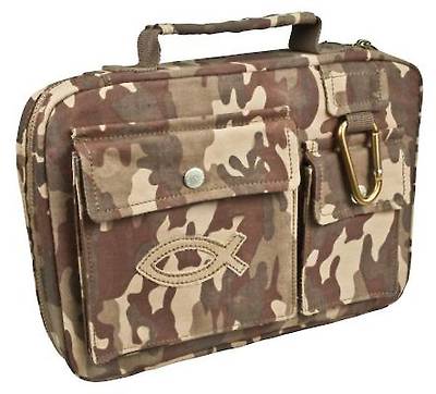 Picture of Camouflage with Fish Emblem Medium Bible Cover