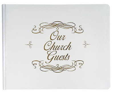 Picture of Large Church Guest Book - White
