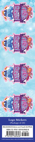 Picture of Vacation Bible School (VBS) 2020 Knights of North Castle Logo Stickers (Pkg of 24)