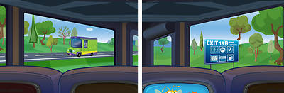 Picture of VBS 2025 Road Trip 6-Panel Decorating Mural Extension (Tiles to 6' x 18')