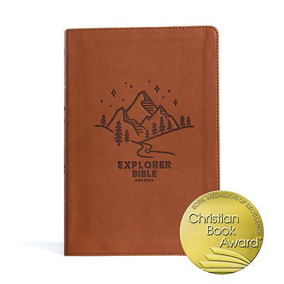 CSB Explorer Bible for Kids, Brown Mountains Leathertouch