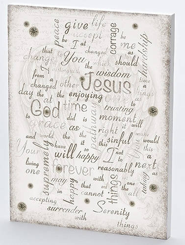 Picture of Serenity Prayer Puzzle Like Wall Plaque 16"