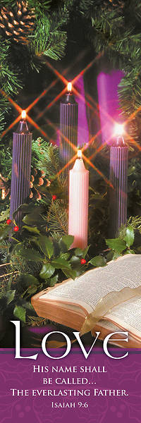 Picture of Love Bible and Wreath Advent 3' x 5' Banner