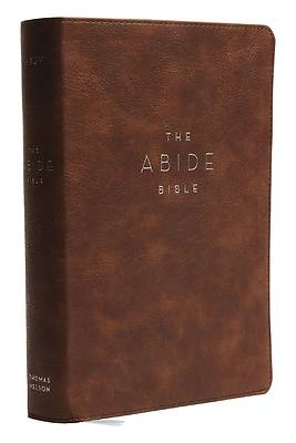 NKJV, Abide Bible, Leathersoft, Brown, Red Letter Edition, Comfort Print