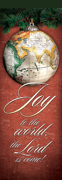 Picture of Joy to the World Christmas Banner 2 x 6 Fabric