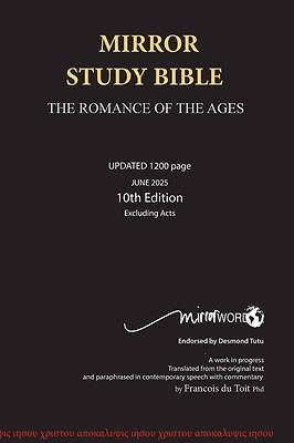 Picture of Mirror Study Bible 1200 page Hardcover 2022 [Case Laminate] 10th Edition 7 X 10 Inch, Wide Margin.