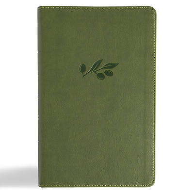 Picture of CSB Single-Column Personal Size Reference Bible, Olive Leathertouch