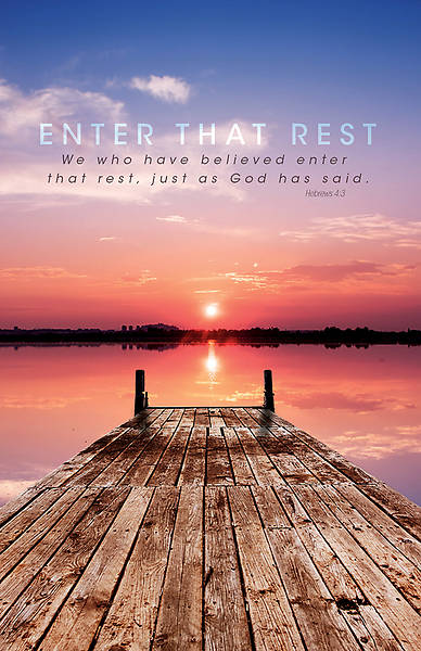 Picture of Enter That Rest Funeral Regular Size Bulletin