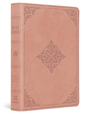 Picture of ESV Value Large Print Compact Bible (Trutone, Blush Rose, Fleur-De-Lis Design)