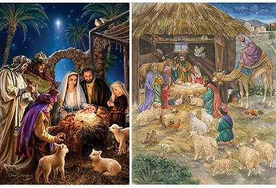 Picture of Shining Light and Adoration Advent Calendar with Envelope (Package of 6)