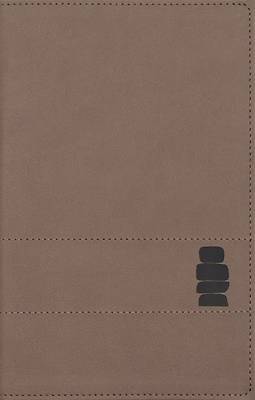 Niv, Read. Think. Live., Leathersoft, Brown, Thumb Indexed, Comfort Print