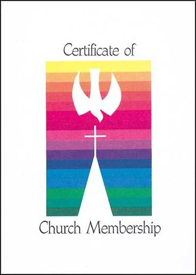 Picture of Contemporary Full-Color Church Membership Folded Certificate (package of 12)