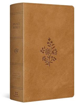 Picture of ESV Giant Print Personal Size Bible, Red Letter (Trutone, Nubuck Caramel, Wildflower Design)