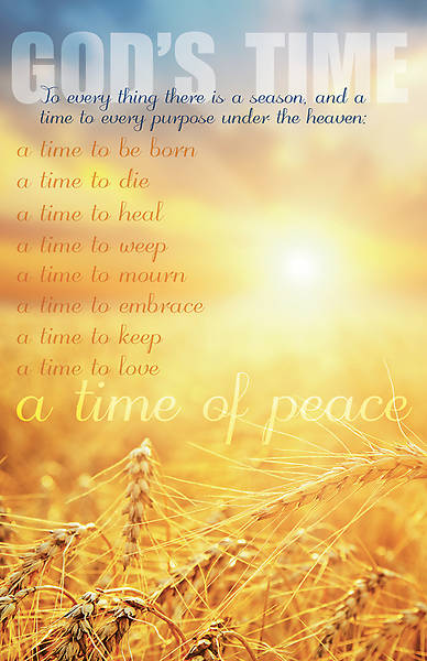 Picture of God's Time of Peace Funeral Regular Size Bulletin