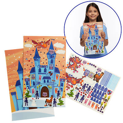 Picture of Vacation Bible School (VBS) 2020 Knights of North Castle Sparky's Castle Sticker Poster (Pkg of 12)